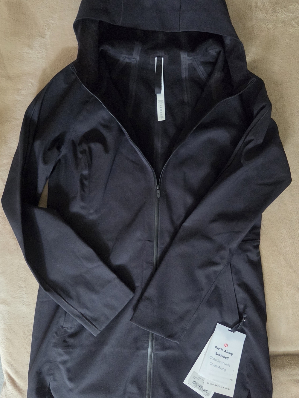Lululemon Glyde Along Softshell Women’s Hooded Longline Jacket - Black